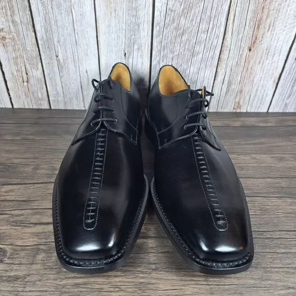 Mezlan Torque Black Men's Sz 10.5 M Lace Up Oxford Dress Shoe w/Dust Bag - Picture 2 of 16